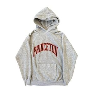 Velva Sheen Hoodie Mens Medium Gray Good 70s Princeton Raglan Sweatshirt